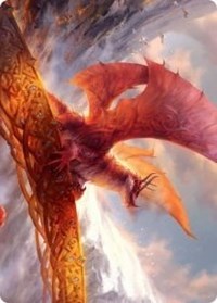 Goldspan Dragon Art Card [Kaldheim Art Series] | Boutique FDB TCG