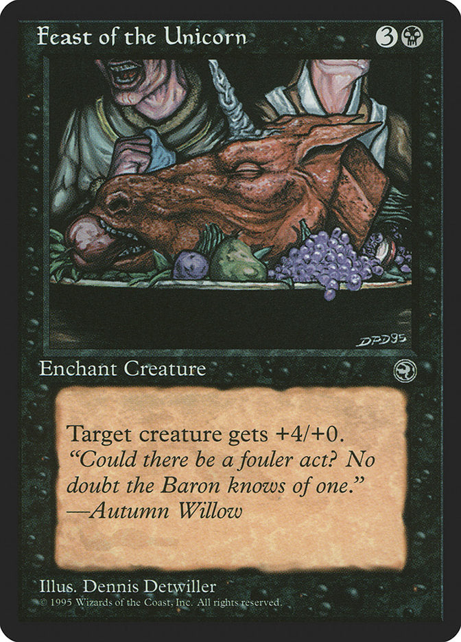 Feast of the Unicorn (Autumn Willow Flavor Text) [Homelands] | Boutique FDB TCG