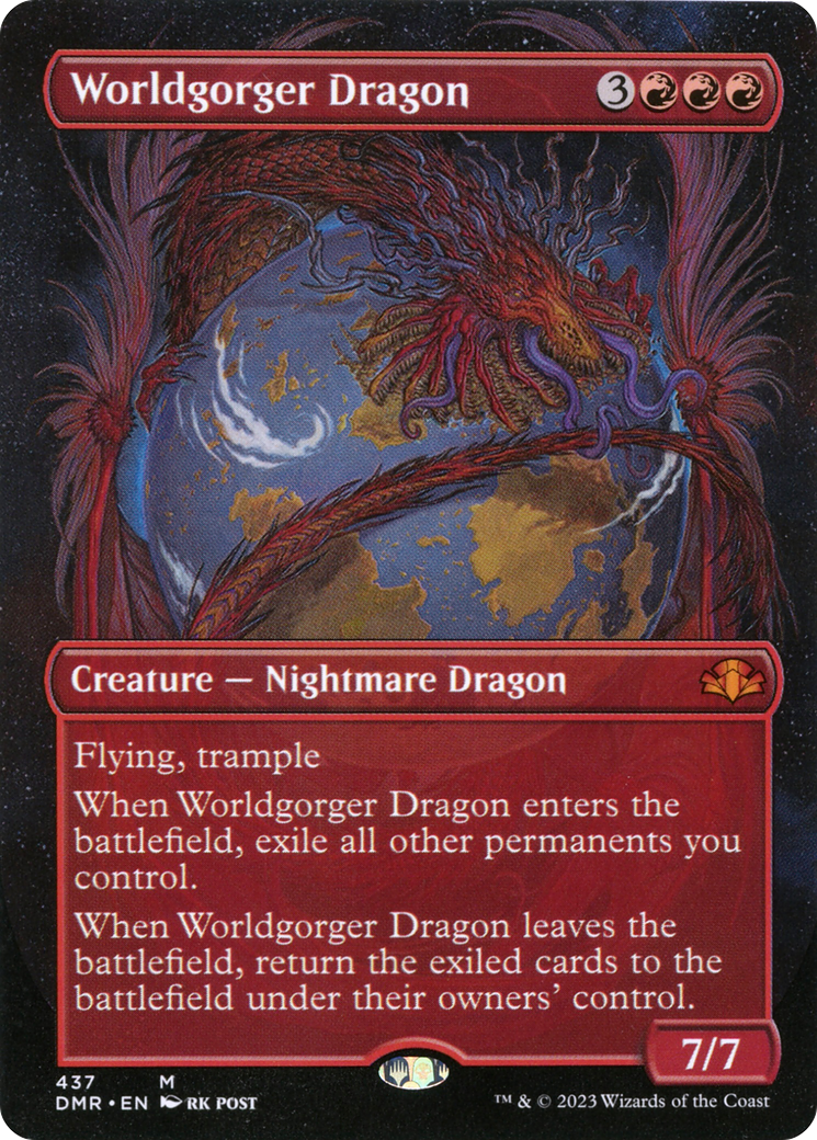 Worldgorger Dragon (Borderless Alternate Art) [Dominaria Remastered] | Boutique FDB TCG
