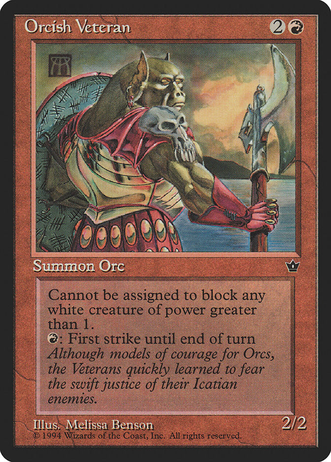 Orcish Veteran (Melissa A. Benson) [Fallen Empires] | Boutique FDB TCG