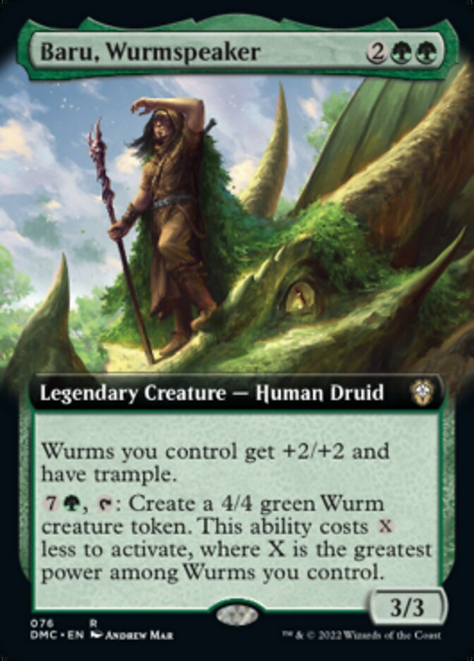 Baru, Wurmspeaker (Extended Art) [Dominaria United Commander] | Boutique FDB TCG