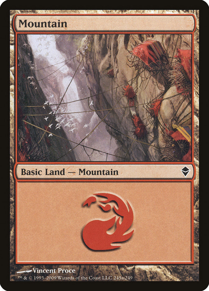 Mountain (245a) [Zendikar] | Boutique FDB TCG