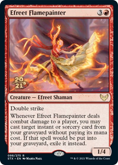 Efreet Flamepainter [Strixhaven: School of Mages Prerelease Promos] | Boutique FDB TCG