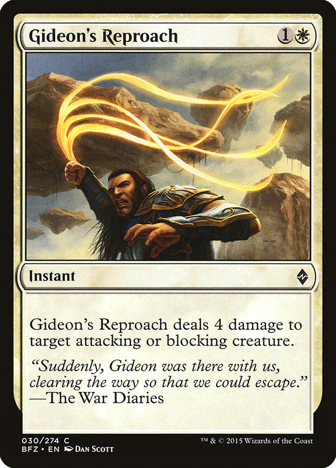 Gideon's Reproach [Battle for Zendikar] | Boutique FDB TCG