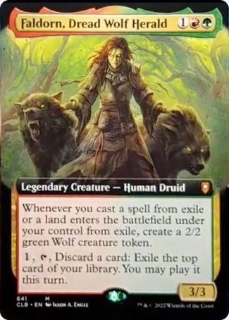 Faldorn, Dread Wolf Herald (Extended Art) [Commander Legends: Battle for Baldur's Gate] | Boutique FDB TCG