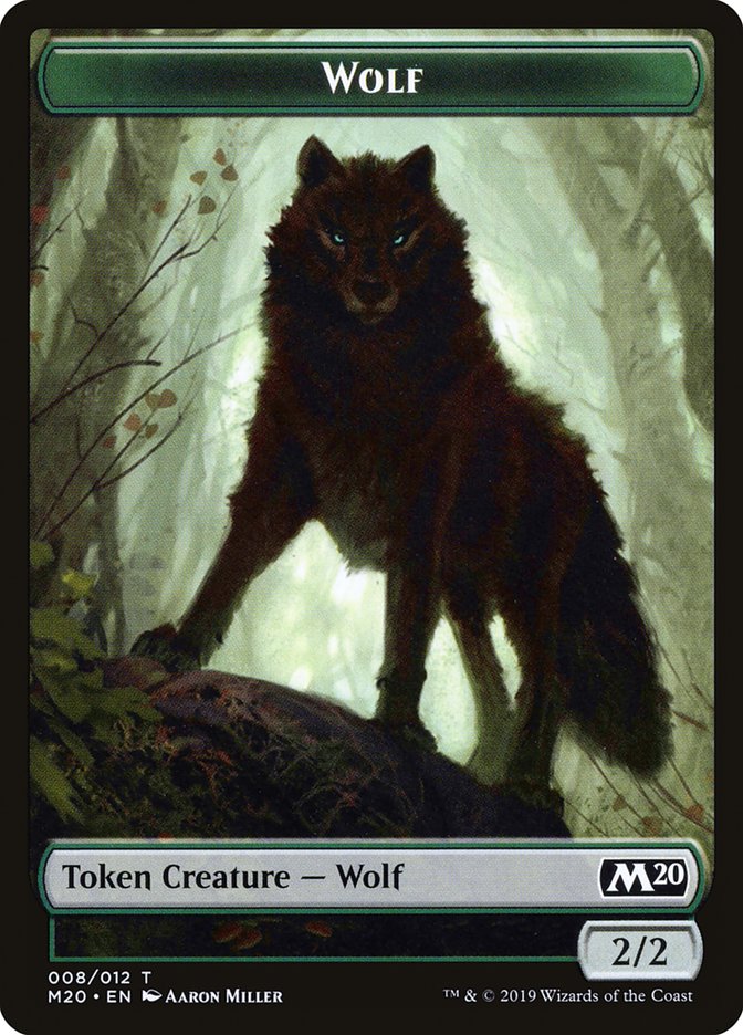 Wolf Token [Core Set 2020 Tokens] | Boutique FDB TCG
