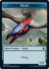 Drake // Insect (018) Double-Sided Token [Commander 2020 Tokens] | Boutique FDB TCG