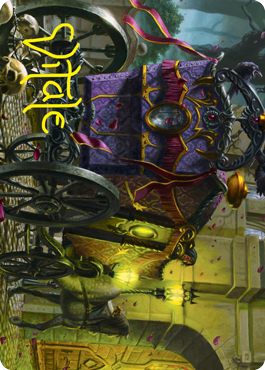 Honeymoon Hearse Art Card (Gold-Stamped Signature) [Innistrad: Crimson Vow Art Series] | Boutique FDB TCG