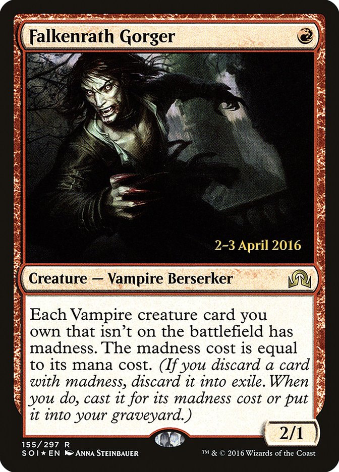 Falkenrath Gorger [Shadows over Innistrad Prerelease Promos] | Boutique FDB TCG