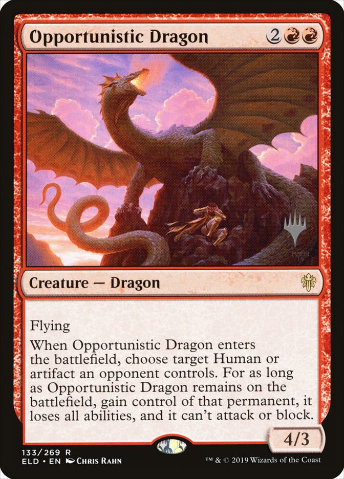 Opportunistic Dragon (Promo Pack) [Throne of Eldraine Promos] | Boutique FDB TCG