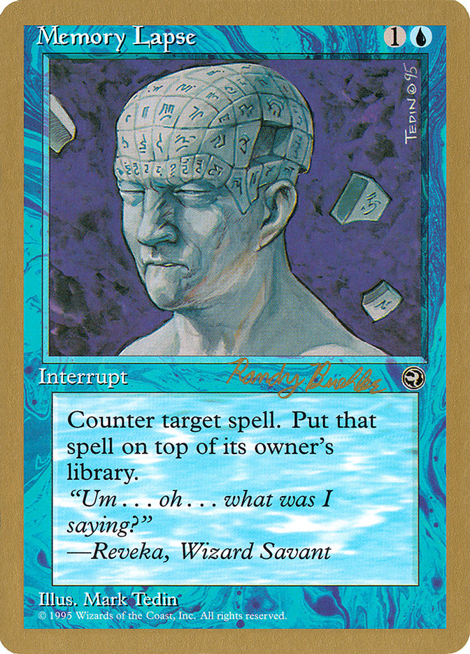 Memory Lapse (Randy Buehler) [World Championship Decks 1998] | Boutique FDB TCG