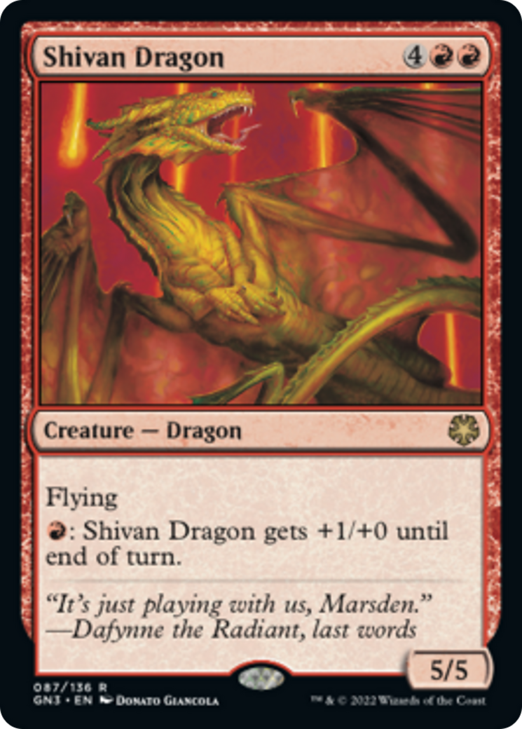 Shivan Dragon [Game Night: Free-for-All] | Boutique FDB TCG