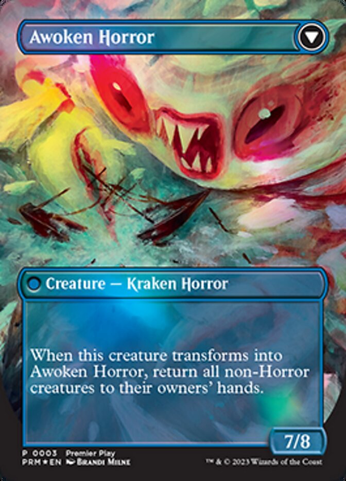 Thing in the Ice // Awoken Horror (Borderless Alternate Art) [Regional Championship Qualifiers 2023] | Boutique FDB TCG