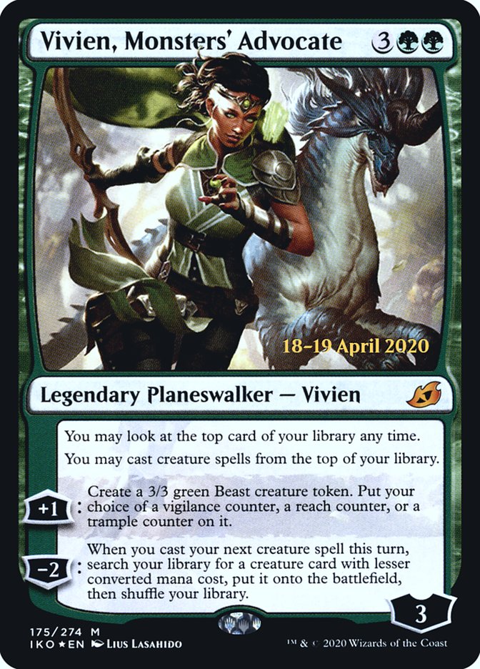 Vivien, Monsters' Advocate [Ikoria: Lair of Behemoths Prerelease Promos] | Boutique FDB TCG