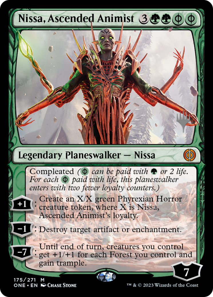 Nissa, Ascended Animist (Promo Pack) [Phyrexia: All Will Be One Promos] | Boutique FDB TCG