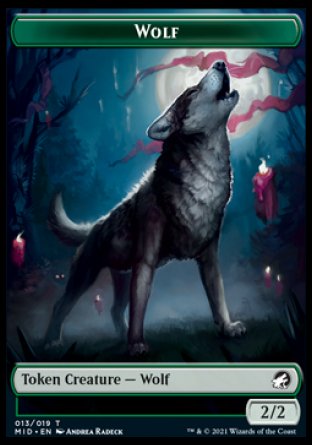 Wolf // Devil Double-Sided Token [Innistrad: Midnight Hunt Tokens] | Boutique FDB TCG