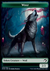 Wolf // Teferi, Who Slows the Sunset Emblem Double-Sided Token [Innistrad: Midnight Hunt Tokens] | Boutique FDB TCG