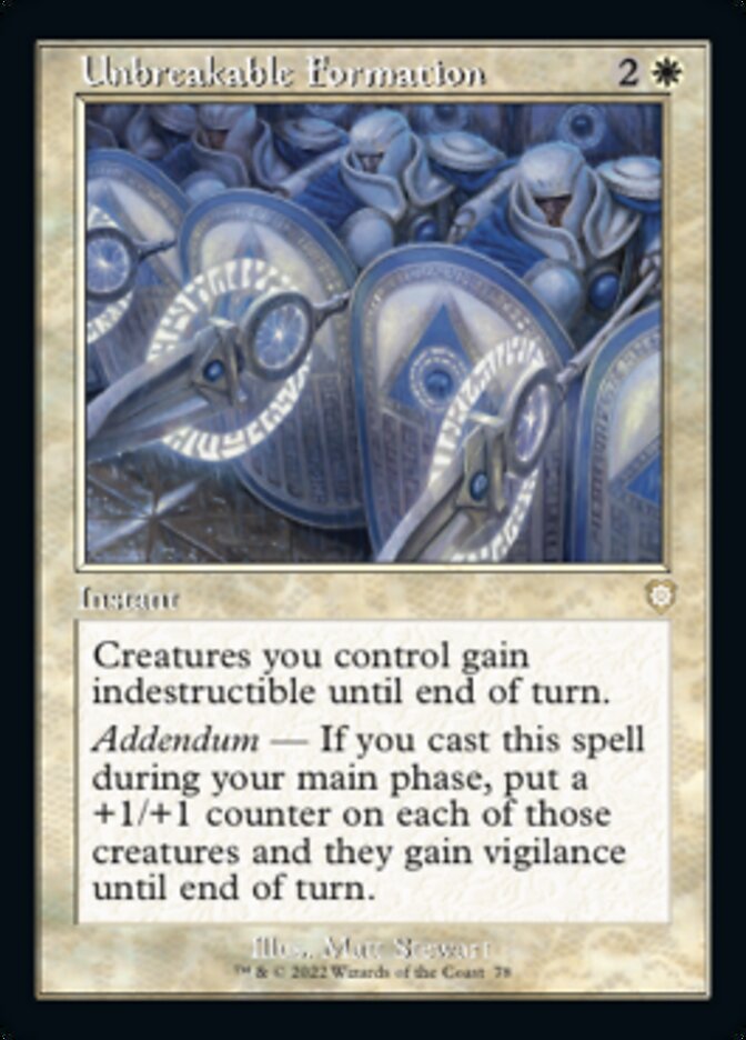 Unbreakable Formation (Retro) [The Brothers' War Commander] | Boutique FDB TCG