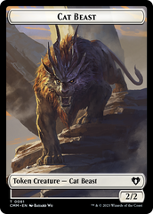 Cleric // Cat Beast Double-Sided Token [Commander Masters Tokens] | Boutique FDB TCG