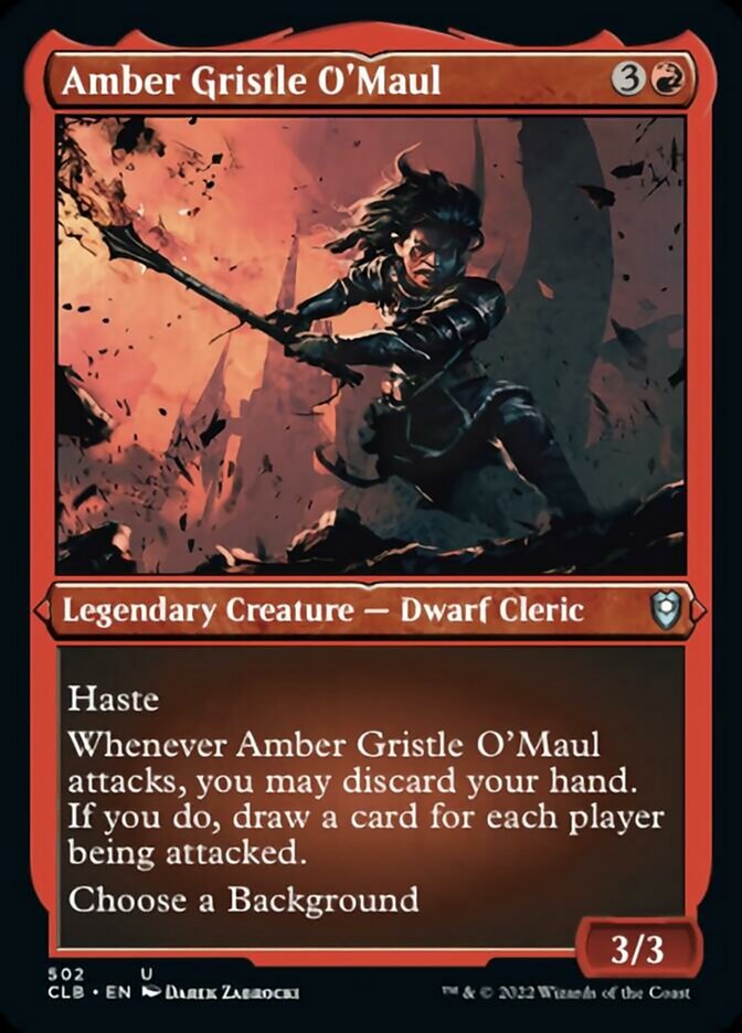 Amber Gristle O'Maul (Foil Etched) [Commander Legends: Battle for Baldur's Gate] | Boutique FDB TCG