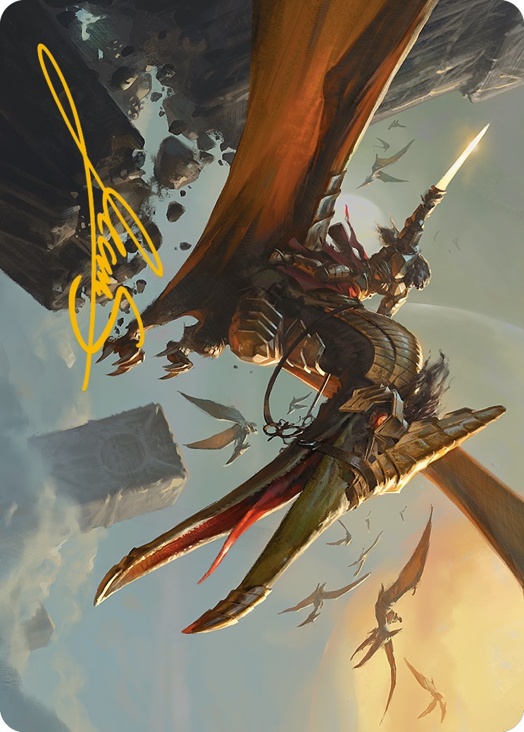 Skyhunter Strike Force Art Card (Gold-Stamped Signature) [Phyrexia: All Will Be One Art Series] | Boutique FDB TCG