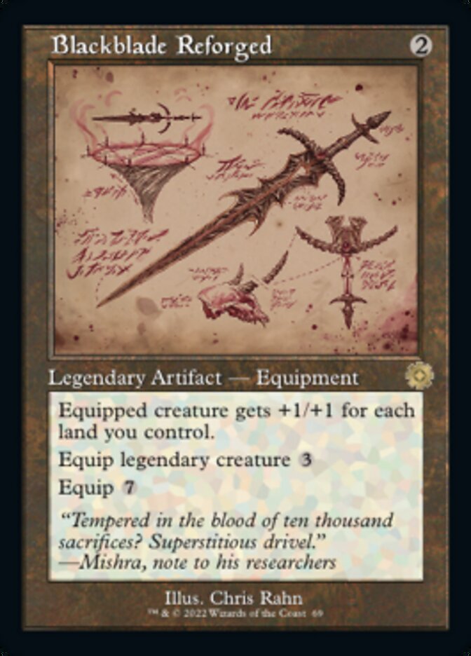 Blackblade Reforged (Retro Schematic) [The Brothers' War Retro Artifacts] | Boutique FDB TCG