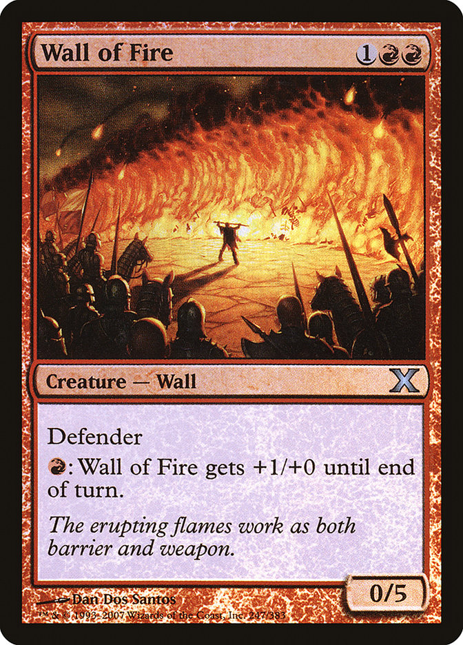 Wall of Fire (Premium Foil) [Tenth Edition] | Boutique FDB TCG