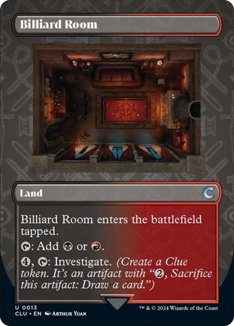 Billiard Room (Borderless) [Ravnica: Clue Edition] | Boutique FDB TCG