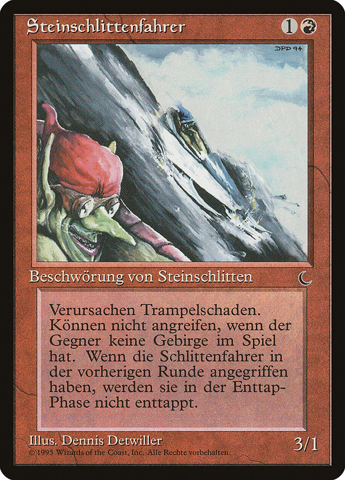 Goblin Rock Sled (German) - "Steinschlittenfahrer" [Renaissance] | Boutique FDB TCG