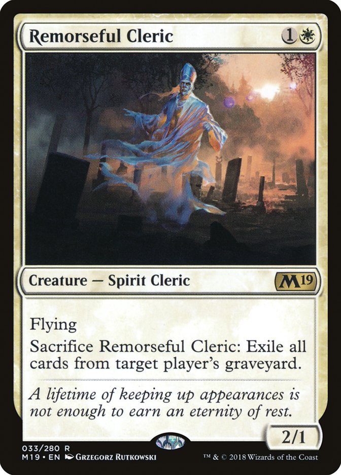 Remorseful Cleric [Core Set 2019] | Boutique FDB TCG