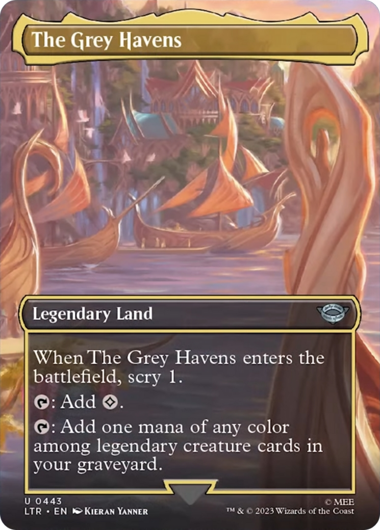 The Grey Havens (Borderless Alternate Art) [The Lord of the Rings: Tales of Middle-Earth] | Boutique FDB TCG