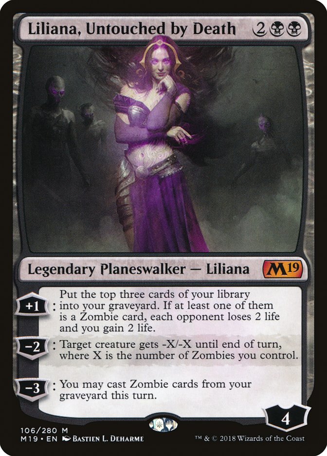 Liliana, Untouched by Death [Core Set 2019] | Boutique FDB TCG