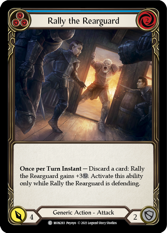 Rally the Rearguard (Blue) [MON283-RF] (Monarch)  1st Edition Rainbow Foil | Boutique FDB TCG