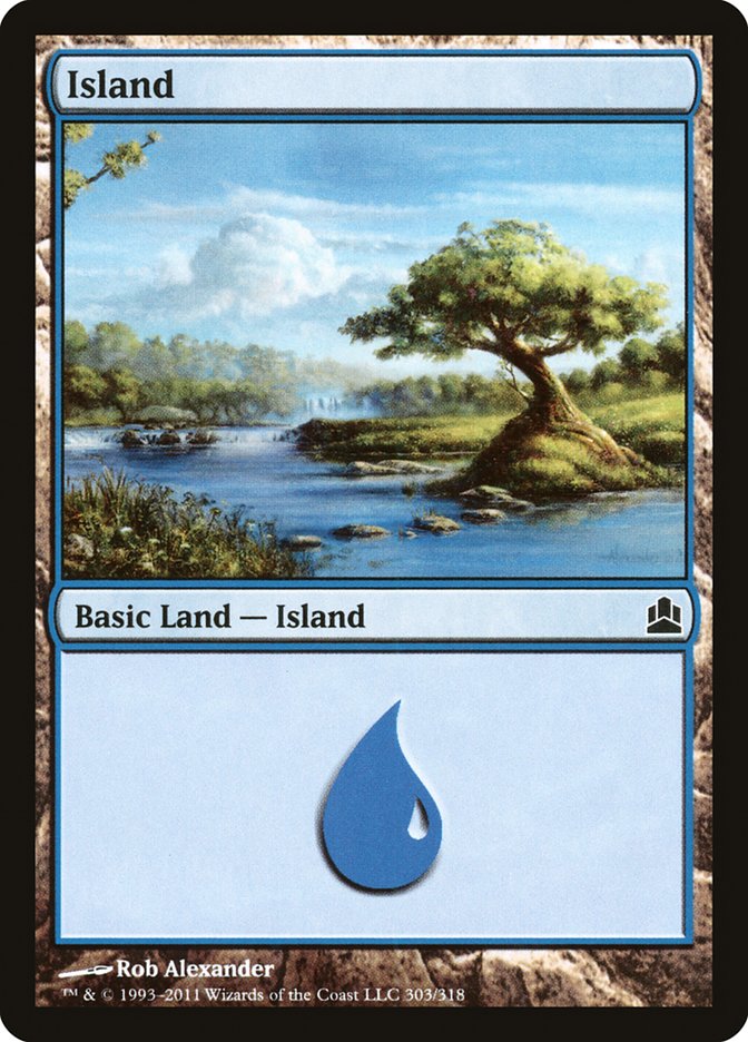 Island (303) [Commander 2011] | Boutique FDB TCG
