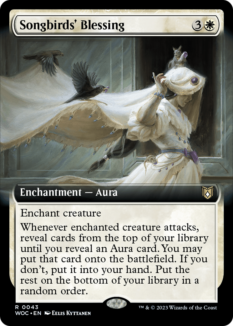 Songbirds' Blessing (Extended Art) [Wilds of Eldraine Commander] | Boutique FDB TCG