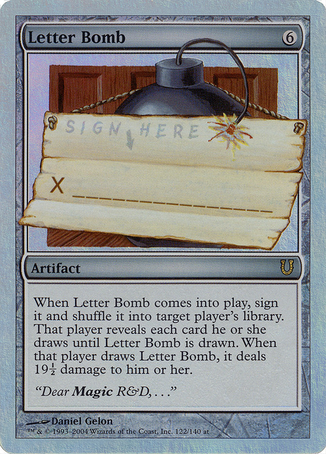 Letter Bomb (Alternate Foil) [Unhinged] | Boutique FDB TCG