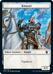 Wolf // Knight Double-Sided Token [Innistrad: Midnight Hunt Commander Tokens] | Boutique FDB TCG