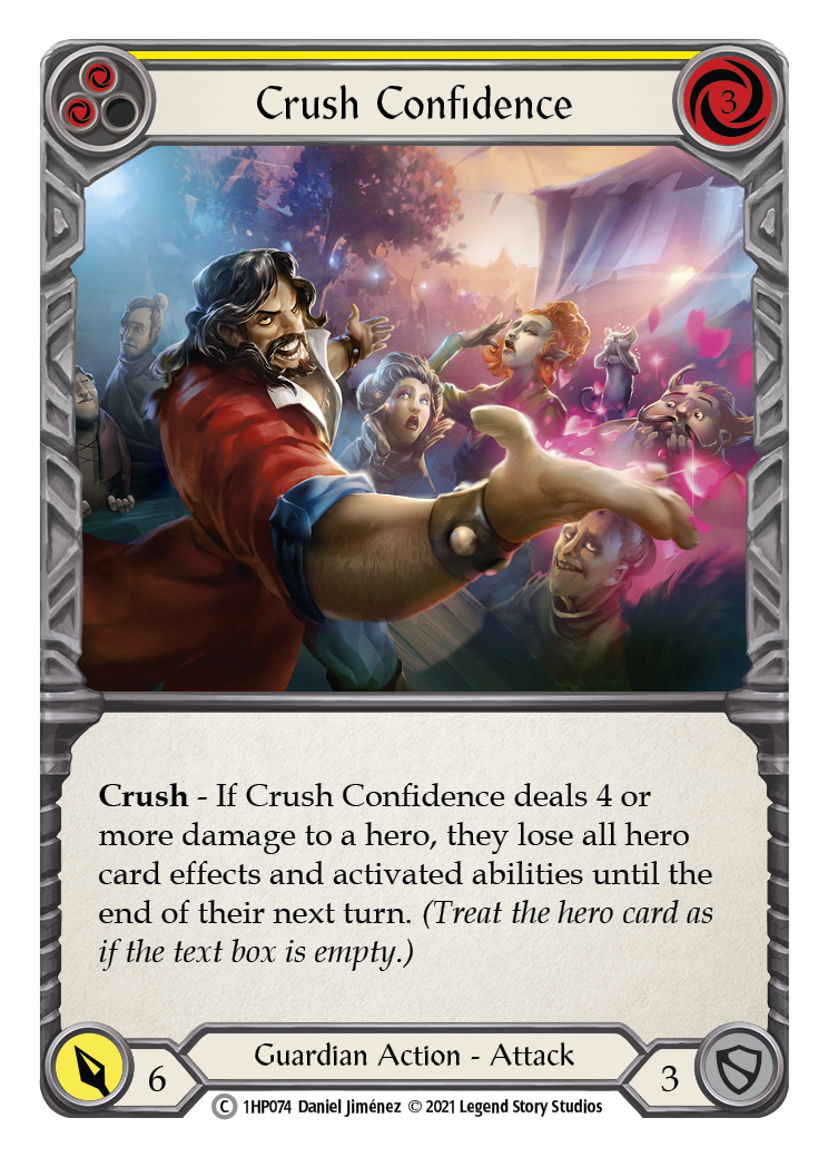 Crush Confidence (Yellow) [1HP074] (History Pack 1) | Boutique FDB TCG