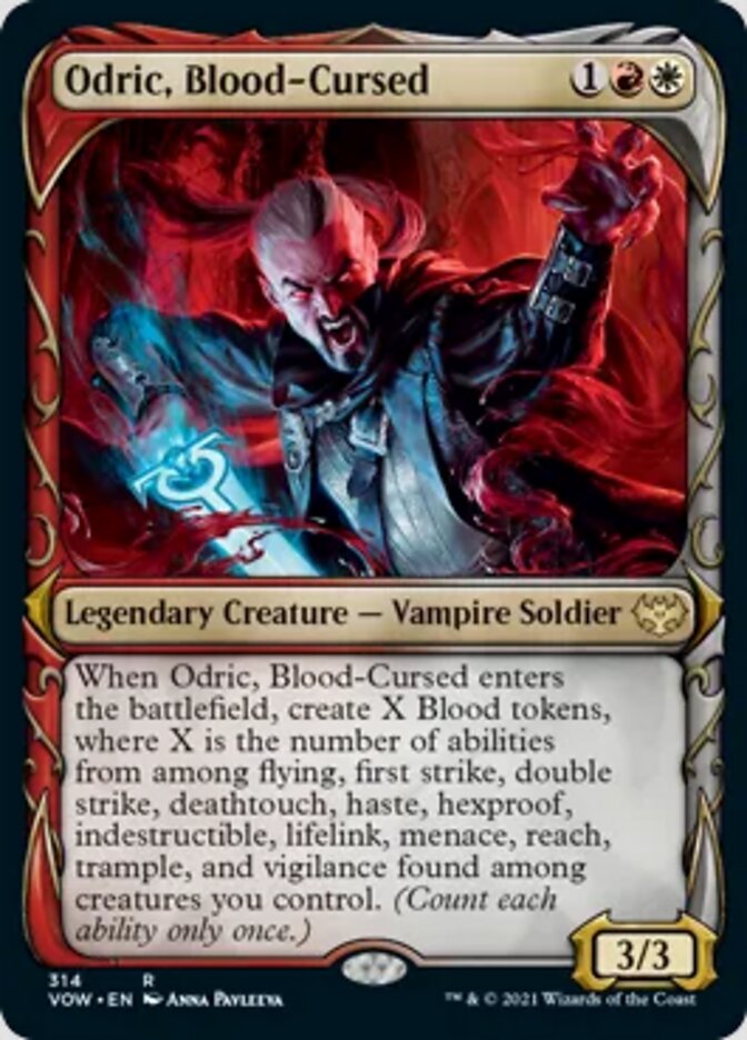 Odric, Blood-Cursed (Showcase Fang Frame) [Innistrad: Crimson Vow] | Boutique FDB TCG