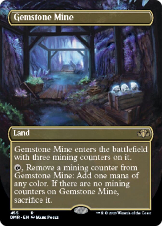 Gemstone Mine (Borderless Alternate Art) [Dominaria Remastered] | Boutique FDB TCG