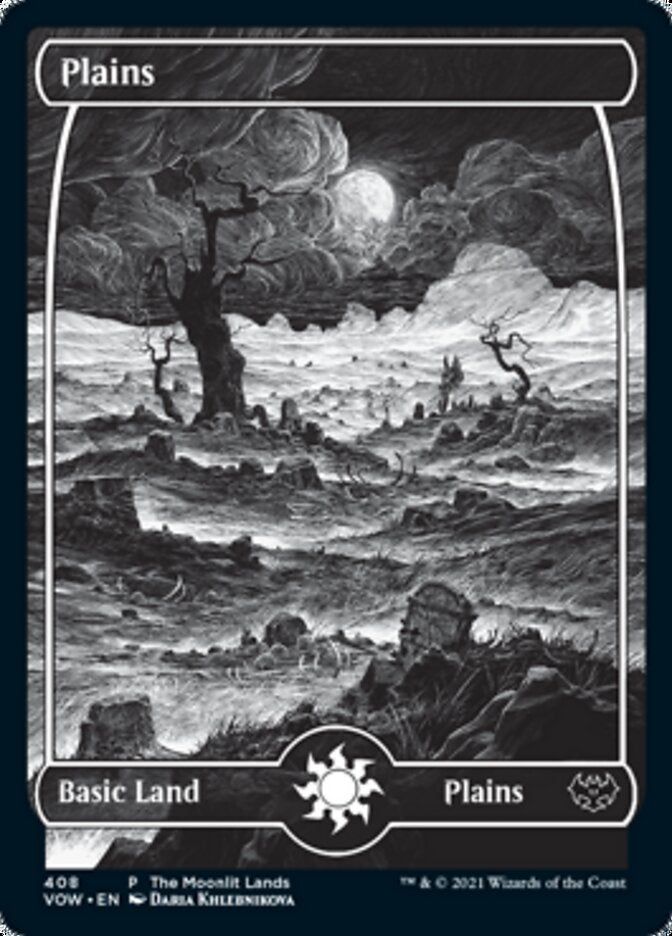 Plains (The Moonlit Lands) (Foil Etched) [Innistrad: Crimson Vow Promos] | Boutique FDB TCG