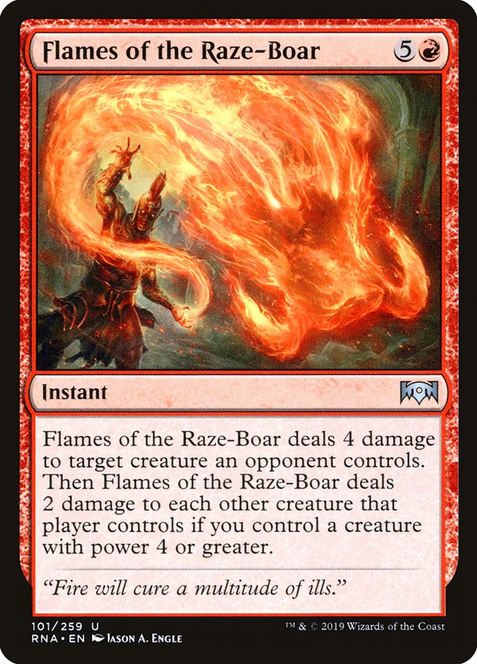 Flames of the Raze-Boar [Ravnica Allegiance] | Boutique FDB TCG