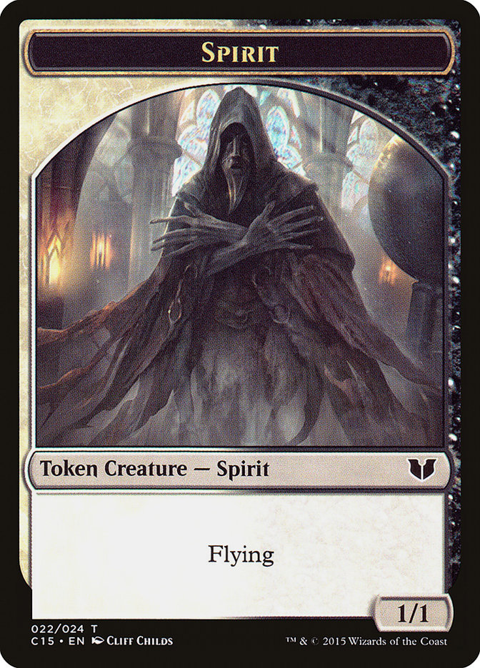 Zombie // Spirit (022) Double-Sided Token [Commander 2015 Tokens] | Boutique FDB TCG
