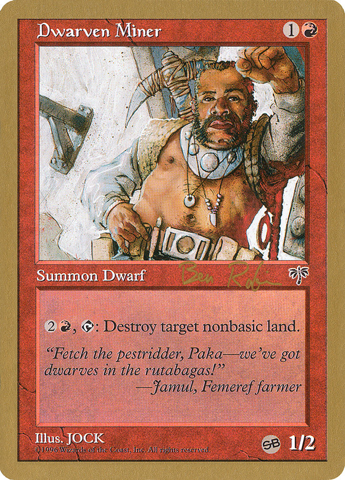 Dwarven Miner (Ben Rubin) (SB) [World Championship Decks 1998] | Boutique FDB TCG