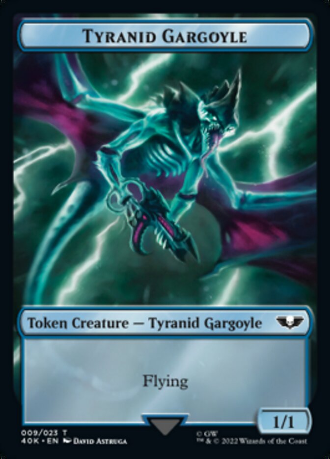 Tyranid (017) // Tyranid Gargoyle Double-Sided Token (Surge Foil) [Warhammer 40,000 Tokens] | Boutique FDB TCG