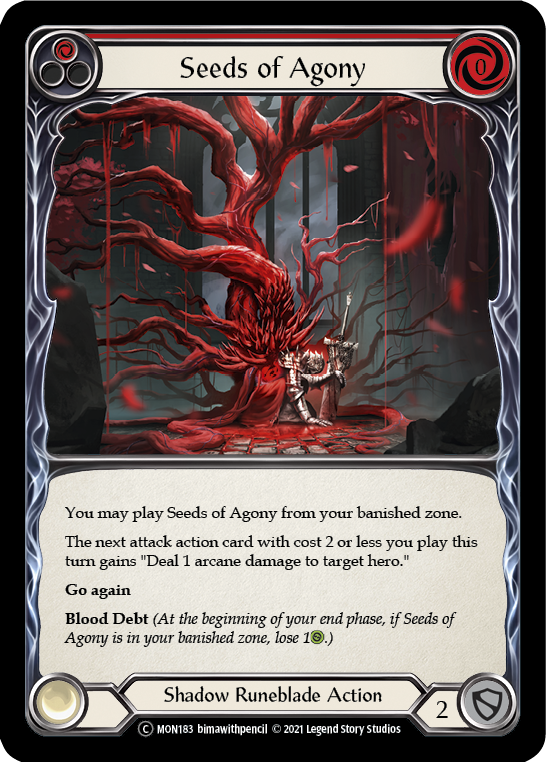 Seeds of Agony (Red) [U-MON183] (Monarch Unlimited)  Unlimited Normal | Boutique FDB TCG