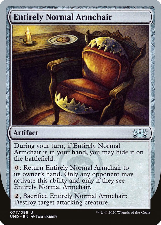 Entirely Normal Armchair [Unsanctioned] | Boutique FDB TCG