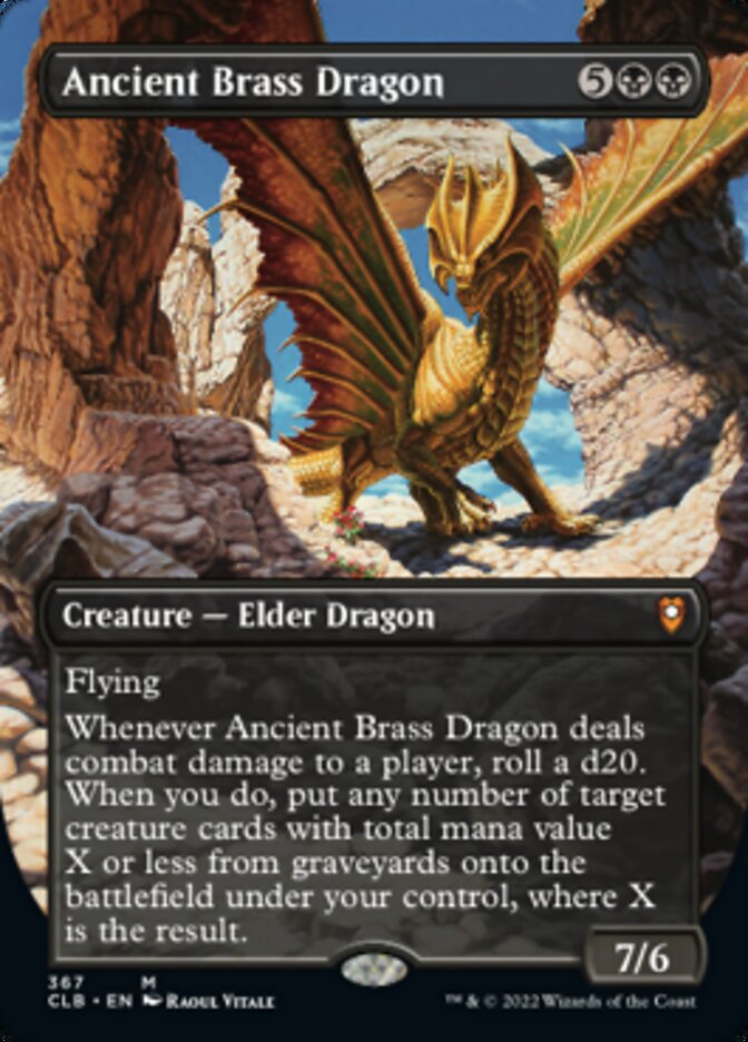 Ancient Brass Dragon (Borderless Alternate Art) [Commander Legends: Battle for Baldur's Gate] | Boutique FDB TCG