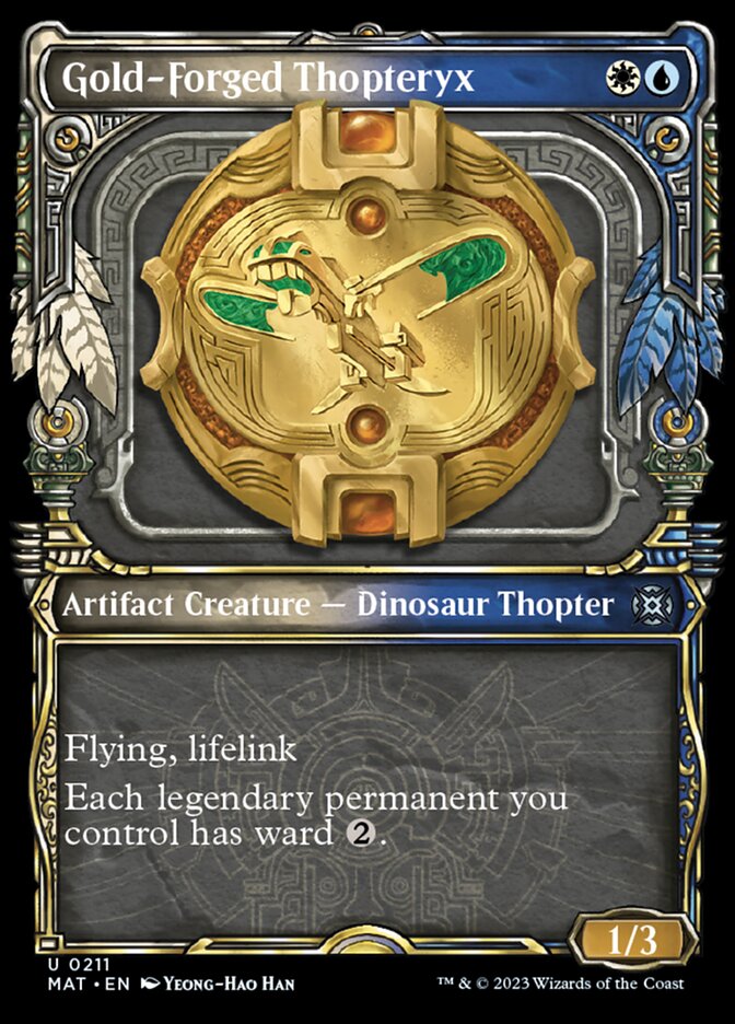 Gold-Forged Thopteryx (Showcase Halo Foil) [March of the Machine: The Aftermath] | Boutique FDB TCG