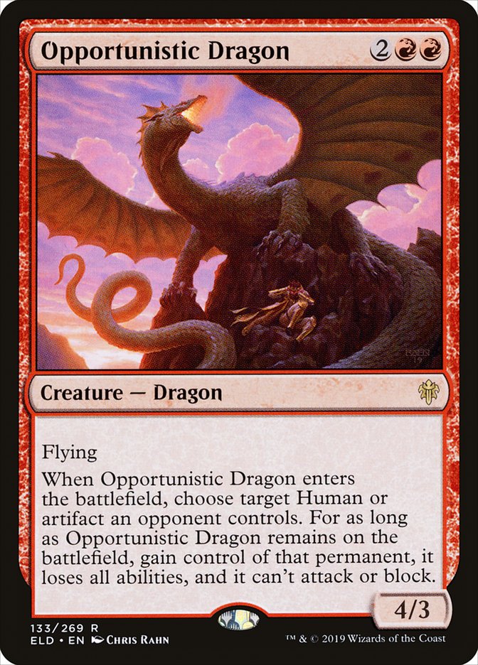 Opportunistic Dragon [Throne of Eldraine] | Boutique FDB TCG